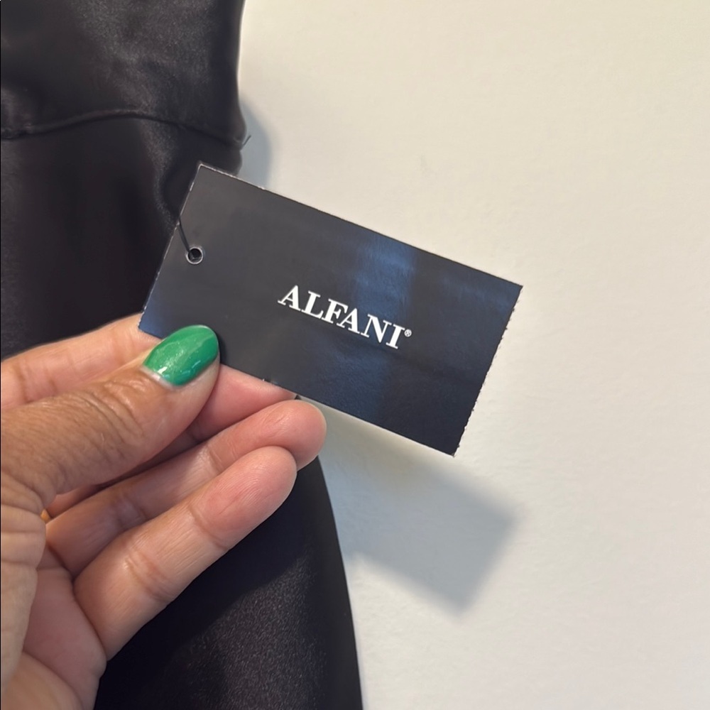 Alfani Black Midi A-line Skirt for Work - Picture 2 of 9
